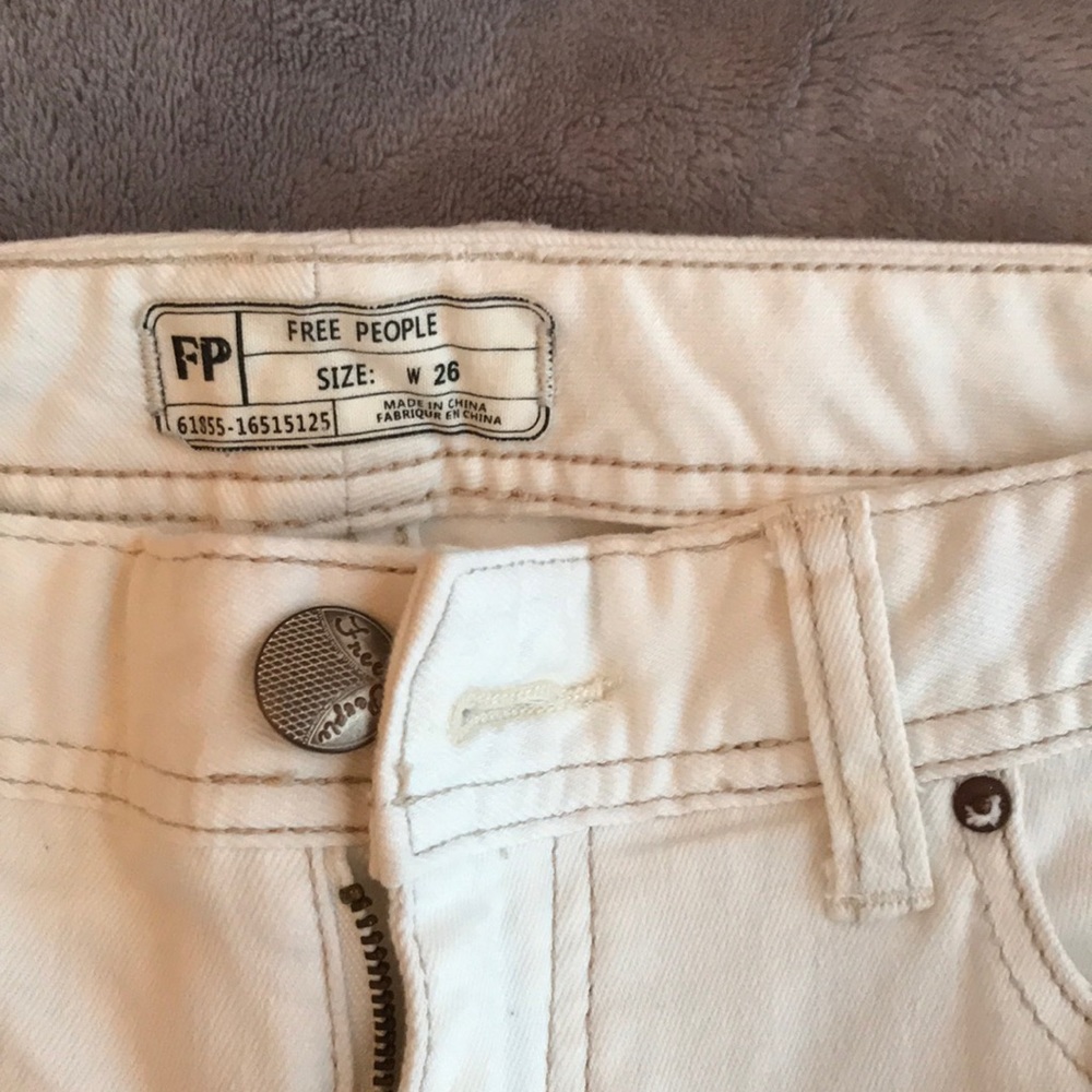 White Free People Jeans - Picture 2 of 4